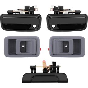ECCPP Interior Exterior + Tailgate Door Handles 1995-2004 for Toyota for Tacoma Outer Replacement Driver Passenger Door Handles 5pcs Balck/Gray 6922035020,6922035070C0,79344,79345,9597181,9597180 in Saudi Arabia