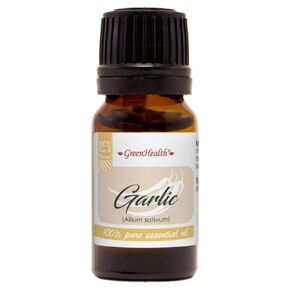 Garlic Essential Oil – 10 ml – 100% Pure & Natural, Undiluted - Amber Glass Bottle w/Euro Dropper - GreenHealth in Saudi Arabia