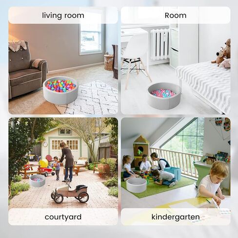 حفرة كرة رغوة صغيرة للذاكرة للأطفال ، حفرة كرة مستديرة للكرة الناعمة للعب الصغار (لا يتم تضمين الكرات) in Kuwait