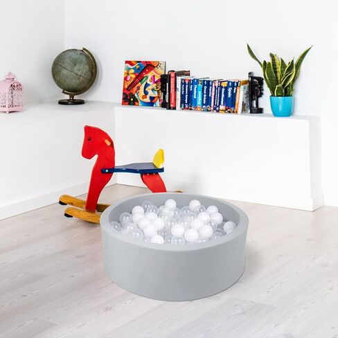 حفرة كرة رغوة صغيرة للذاكرة للأطفال ، حفرة كرة مستديرة للكرة الناعمة للعب الصغار (لا يتم تضمين الكرات) in Kuwait