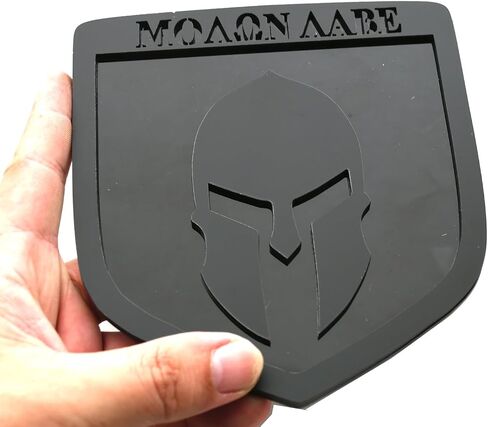 1x الباب الخلفي Molon Labe Emblem Car Badge 3D ملصق ملصق متوافق مع 2009-2018 RAM 1500 2500 3500 (أسود أبيض) in Kuwait