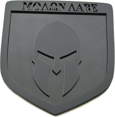 1x الباب الخلفي Molon Labe Emblem Car Badge 3D ملصق ملصق متوافق مع 2009-2018 RAM 1500 2500 3500 (أسود أبيض) in Kuwait