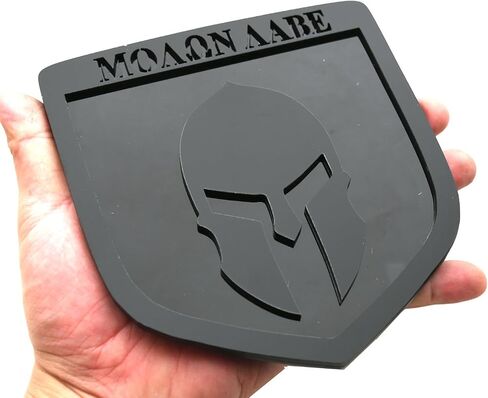 1x الباب الخلفي Molon Labe Emblem Car Badge 3D ملصق ملصق متوافق مع 2009-2018 RAM 1500 2500 3500 (أسود أبيض) in Kuwait