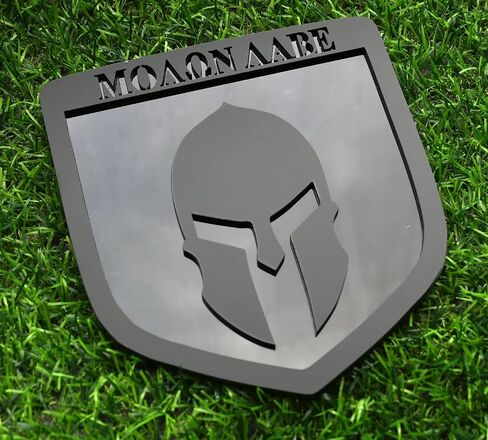 1x الباب الخلفي Molon Labe Emblem Car Badge 3D ملصق ملصق متوافق مع 2009-2018 RAM 1500 2500 3500 (أسود أبيض) in Kuwait