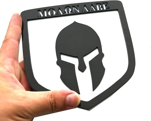 1x الباب الخلفي Molon Labe Emblem Car Badge 3D ملصق ملصق متوافق مع 2009-2018 RAM 1500 2500 3500 (أسود أبيض) in Kuwait
