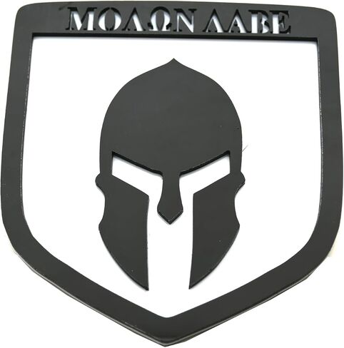 1x الباب الخلفي Molon Labe Emblem Car Badge 3D ملصق ملصق متوافق مع 2009-2018 RAM 1500 2500 3500 (أسود أبيض) in Kuwait