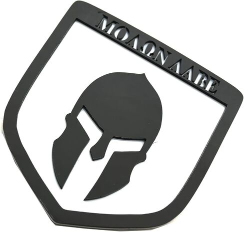 1x الباب الخلفي Molon Labe Emblem Car Badge 3D ملصق ملصق متوافق مع 2009-2018 RAM 1500 2500 3500 (أسود أبيض) in Kuwait