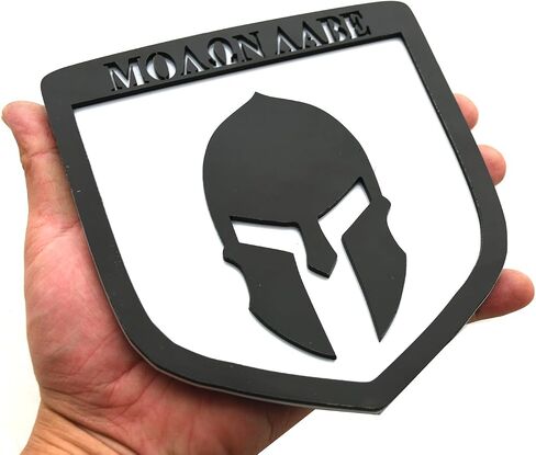 1x الباب الخلفي Molon Labe Emblem Car Badge 3D ملصق ملصق متوافق مع 2009-2018 RAM 1500 2500 3500 (أسود أبيض) in Kuwait