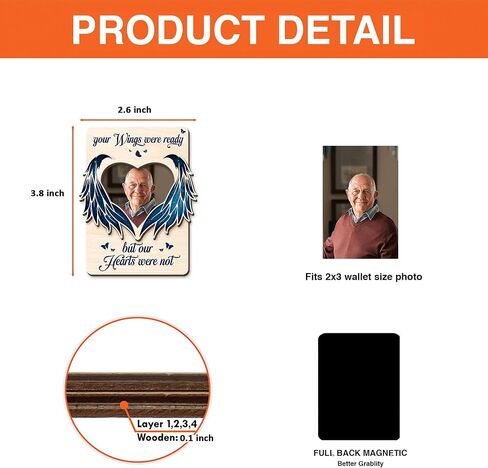 Magnetic Picture Frames for Dad - Dear Dad You're Awesome - Funny Cute Refrigerator Magnets Photo Frame for Dad - Magnetic Picture Frames for Refrigerator Decor in Saudi Arabia