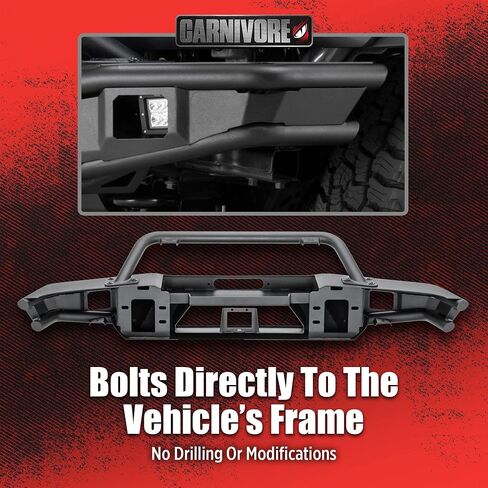 Carnivore Full Width Front Pumper - Fits Ford Bronco 2021-2023 - Modular ، Winch te to 12،000 lbs in Kuwait