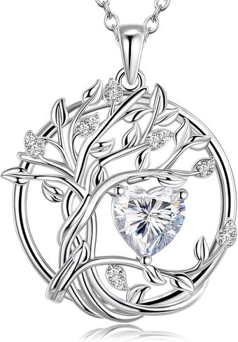 قلادة S925 للنساء ، مجوهرات شجرة الحياة ، قلادة من الحجر الفضي الفضي للنساء ، هدايا للزوجة ، الأم ، الابنة ، الذكرى عيد ميلاد عيد الحب عيد الحب in Kuwait