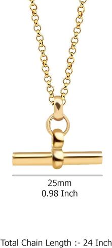 LECALLA 925 Sterling Silver T-BAR NETLACE | تبديل قلادات للنساء | مجموعة قلادة السلسلة البسيطة للنساء | هدايا مجوهرات القلادة الفضية للزوجة ، أمي ، صديقة in Kuwait