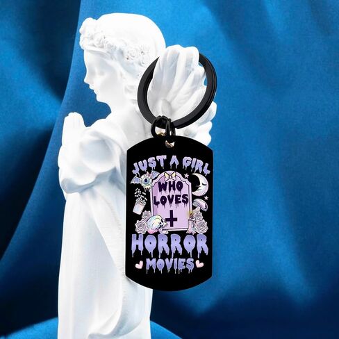 Horror Movie Lover Gifts Merchandise for Women Girls Day of The Dead Decorations Fun Sugar Skull Keychain Decor in Saudi Arabia