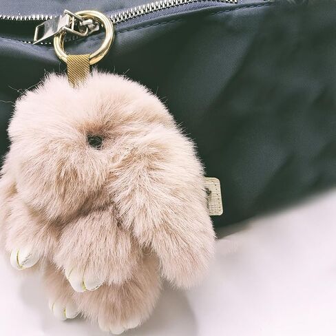 jtkdxqs 2 Pieces Soft Cute Keychains Artificial Rabbit Plush Fluffy Keyring Accessories for Women in Kuwait