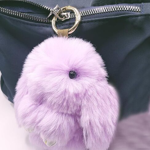 jtkdxqs 2 Pieces Soft Cute Keychains Artificial Rabbit Plush Fluffy Keyring Accessories for Women in Kuwait