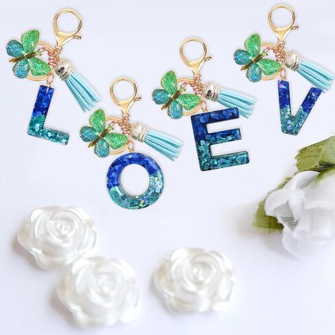 رسائل Ruqizhi الأولي 2pcs سلسلة مفاتيح لطيفة سحر السحر مع شرابة الفراشة لكوب مع مقبض للنساء الفتيات in Kuwait