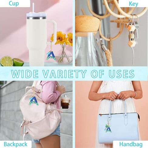 رسائل Ruqizhi الأولي 2pcs سلسلة مفاتيح لطيفة سحر السحر مع شرابة الفراشة لكوب مع مقبض للنساء الفتيات in Kuwait