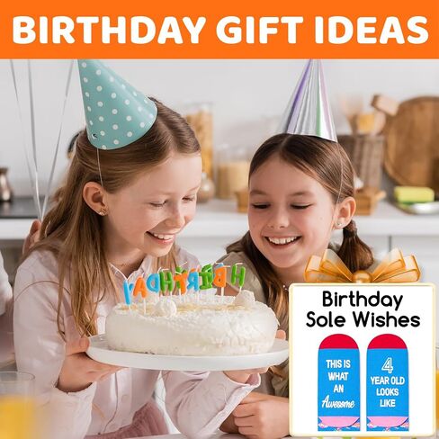 Zmart 4th Birthday Gift Ideas Socks - 4 Year Old Birthday Gifts for Girl Boy, 4th Birthday Gifts for Kid in Saudi Arabia