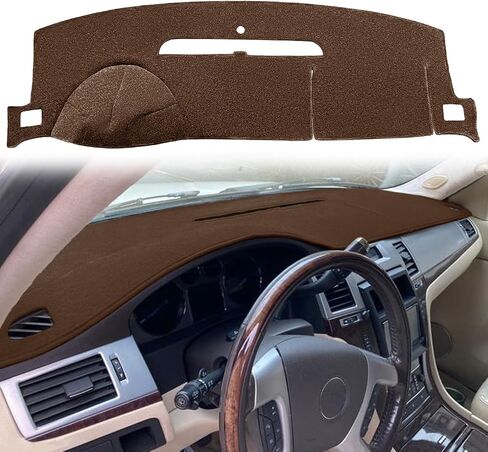 حصيرة غلاف DASH ملاءمة لكاديلاك Escalade ESV Ext Hybrid بدون قطع لائحة لوحة معلومات مكبر الصوت واقي السجاد (الأسود) J18 in Kuwait