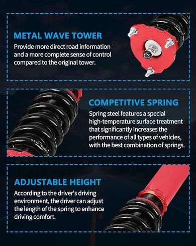 Coilover Ampper Struts Struts Shocks Coilovers ECCPP ملاءمة لجاكوار لـ XF 2009-2015 Supension STRUTS Coil Sprics in Saudi Arabia