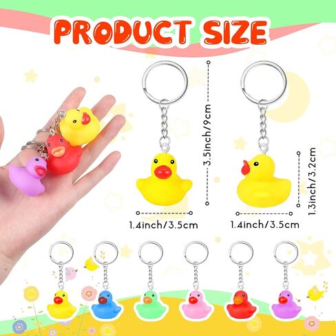 سلسلة مفاتيح Deekin Rubber Duck 2.17 '' Cruise Duck speceaky cute keychains bulk 3d sains for carnival party gift in Saudi Arabia