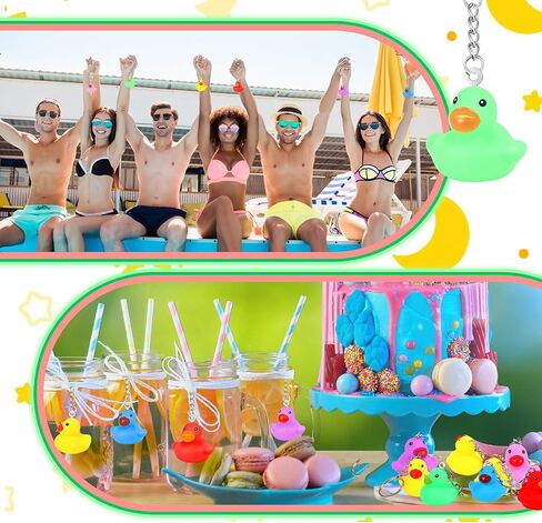 سلسلة مفاتيح Deekin Rubber Duck 2.17 '' Cruise Duck speceaky cute keychains bulk 3d sains for carnival party gift in Saudi Arabia