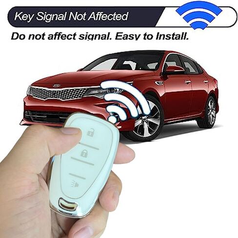 Keyless Entry Systems Key for Chevy Key Fob Cover Shell with Keychain Fit for Chevrolet Equinox 2018-2021 Sonic 2017-2020 Spark 2016-2020 (Gold-Black) in Kuwait