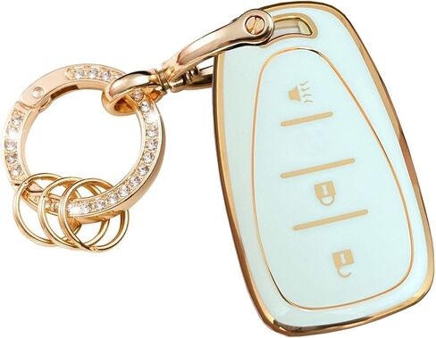 Keyless Entry Systems Key for Chevy Key Fob Cover Shell with Keychain Fit for Chevrolet Equinox 2018-2021 Sonic 2017-2020 Spark 2016-2020 (Gold-Black) in Kuwait