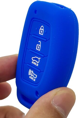 مفتاح حامي السيليكون مفتاح تغطية FOB ملاءمة لهيونداي سوناتا Elantra Tucson مفتاح الإدخال بدون مفتاح FOB (لا يناسب مفتاح الوجه) (Black2) in Saudi Arabia