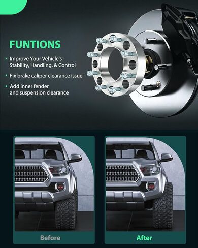 SCITOO 2Pcs 8x200 Wheel Spacers 2 inch Bore 142mm Studs 14x1.5 8 Lug Wheel Spacers Fit for Ram 3500 2019-2023,for Ford for F-350 Super Duty 2005-2023 in Saudi Arabia