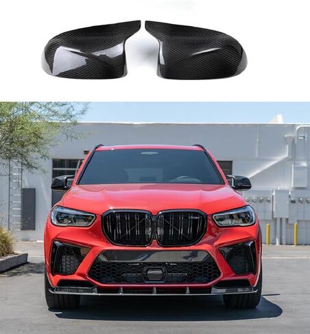 M style m style carbon carbon carbon wing cover cover caps استبدال BMW x5 F15 x6 F16 X3 F25 X4 F26 ، 2PCS M Performance Horn Horn Sport Side Housings in Saudi Arabia