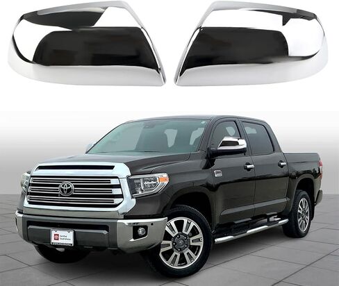 Front Half Mirror Cap Cover For Toyota Tundra Sequoia 2007-2021 Replace 87915-0C040, 87945-0C020, Driver & Passenger Side Mirror Cap Cover.(Chrome) in Kuwait