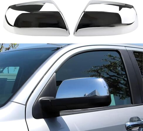 Front Half Mirror Cap Cover For Toyota Tundra Sequoia 2007-2021 Replace 87915-0C040, 87945-0C020, Driver & Passenger Side Mirror Cap Cover.(Chrome) in Kuwait