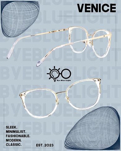 Manhattan Blue Light Blocking Glasses - Stylish Anti-Glare Eyewear with HD Resin Lenses for Eye Strain Relief, Perfect for eSports and Gaming, Unisex in Saudi Arabia