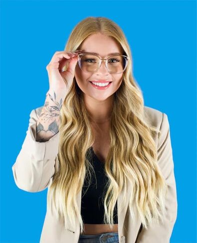 Manhattan Blue Light Blocking Glasses - Stylish Anti-Glare Eyewear with HD Resin Lenses for Eye Strain Relief, Perfect for eSports and Gaming, Unisex in Saudi Arabia