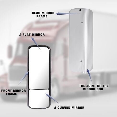 Right Side Mirror Compatible with Freightliner Century columbia Black with Heating Door Mirror Right Side Fit for 1996-2017 Century & 2004-2017 columbia in Saudi Arabia