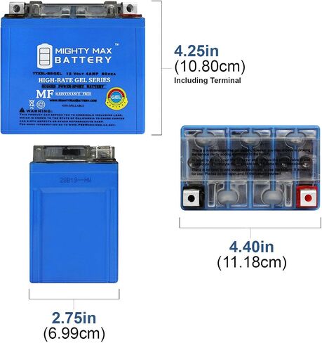 Mighty Max Battery YTX5L-BS Gel Battery for Yamaha 50 YW50A, F, FX Zuma 2002-2014 in Saudi Arabia