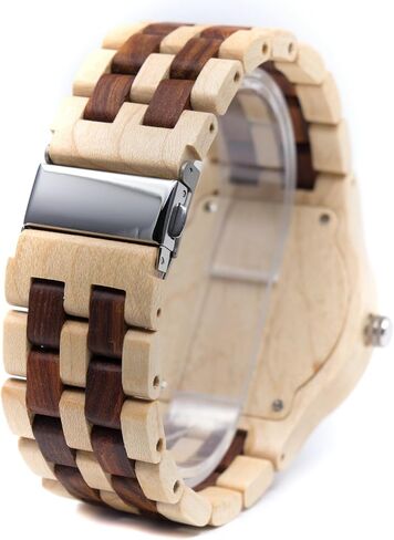 الساعات الخشبية للرجال Bewell Men Wooden Handmade Distric in Kuwait