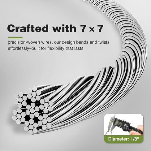 1000 قدم أسود T316 كابل من الفولاذ المقاوم للصدأ مع قاطع ، 1/8 "7x7 حبل سلك الأسلاك لمجموعة مجموعة حديدي سطح السفينة ، أضواء السلسلة ، درابزين الدرج ، قوة عالية للاستخدام الداخلي والخارجي in Kuwait