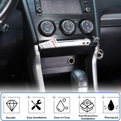 Center Console Storage Box Compatible with Subaru Forester 2013-2018, ABS Console Storage Tray Organizer, Under Air Conditioner Storage Box, Auto Interior Storage Accessories (Style A) in Saudi Arabia