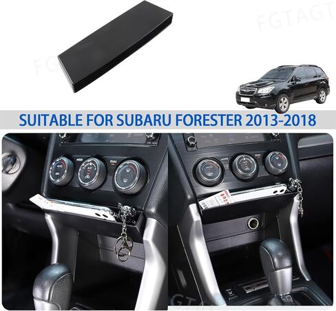 Center Console Storage Box Compatible with Subaru Forester 2013-2018, ABS Console Storage Tray Organizer, Under Air Conditioner Storage Box, Auto Interior Storage Accessories (Style A) in Saudi Arabia