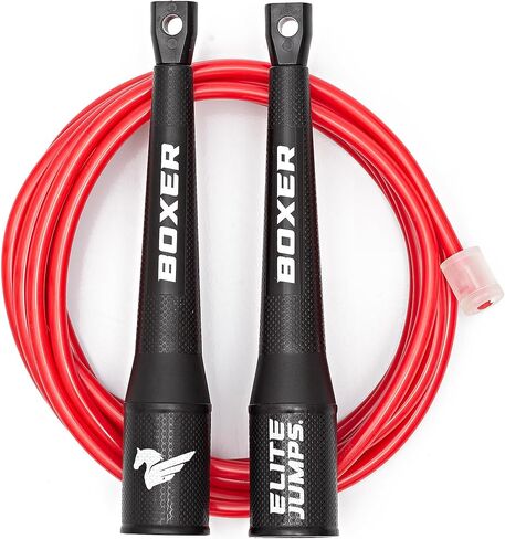 Boxer Jump Rope for Fitness and Cardio Training - Professionally Designed Full Body Workout boxing jump rope - Tangle Free 5mm PVC Jump Rope Cord - Ideal for Slim Body Aerobic Exercise in Saudi Arabia