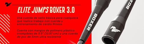 Boxer Jump Rope for Fitness and Cardio Training - Professionally Designed Full Body Workout boxing jump rope - Tangle Free 5mm PVC Jump Rope Cord - Ideal for Slim Body Aerobic Exercise in Saudi Arabia