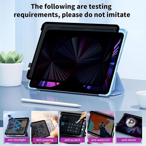 360 °Privacy Filter Film for iPad Air 13 inch 2024 (A2898/A2899/A2900),Privacy Protect Screen for iPad Air 13 inch M4, anti-glare and anti-blue light in Saudi Arabia
