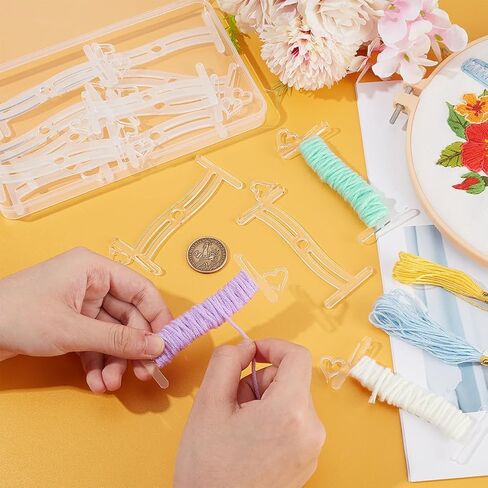 BENECREAT 10PCS Acrylic Whorl Drop Spindle Kit, 5.9x2.3inch Transparent Spinning Wheel Yarn Bobbins with Protective Film for Felting, Crochet and General Crafts, 2.5mm Thick in Saudi Arabia