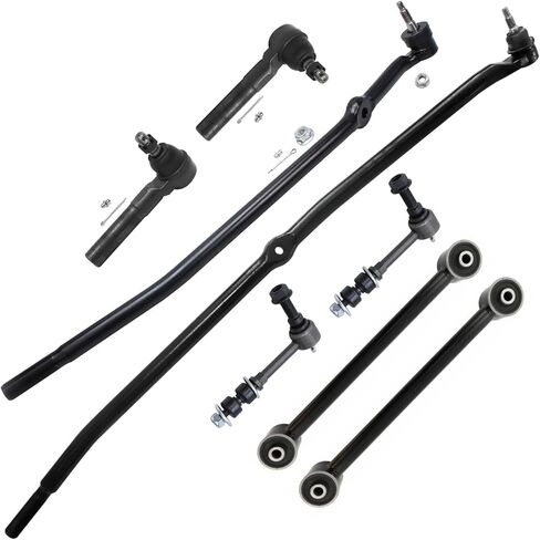 Detroit Axle - 8pc 4WD Front End Kit for 2006-2008 Dodge Ram 2500 3500, 2 Lower Control Arms 2 Sway Bar End Links 4 Outer Inner Tie Rod Ends 2007 Replacement in Saudi Arabia