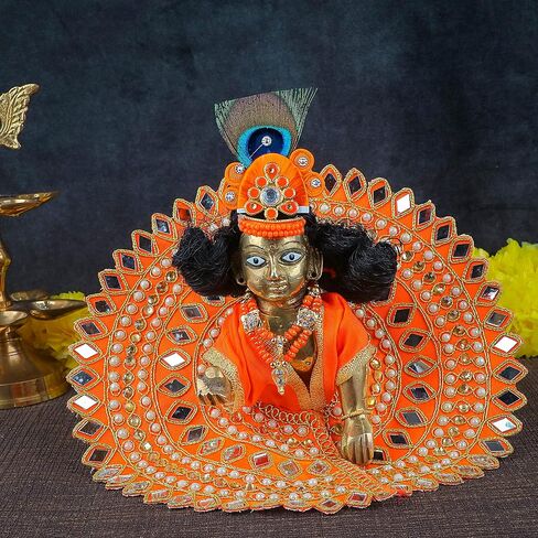 SATVIK STORE Craftsman Set of 2 - Laddu Gopal Dress with Assorted Accessory – Premium Poshak for Krishna Idol, Vibrant Designer Outfit for Janmashtami & Home Temple Decor (Size 1) in Saudi Arabia