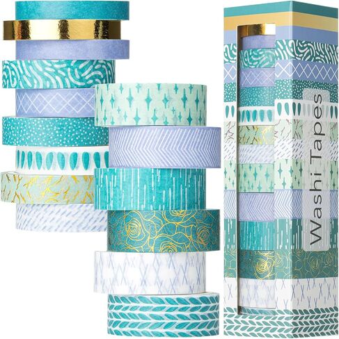 Mr. Pen- Washi Tape Set ، 8 Rolls ، Geo Labyrinth ، شريط زخرفي ، أشرطة Washi ، شريط سجل القصاصات ، شريط قصاصات Washi للتنسيق ، الشريط الحرفي ، الشريط الغسلي ، والغسالة ، شريط Washi لطيف in Saudi Arabia