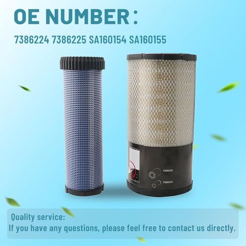 7386224 7386225 Air Filter Kit Compatible with Bobcat Loader T62 T64 T66 T76 S62 S64 S66 S76 Replacement SA160154 SA160155 in Saudi Arabia