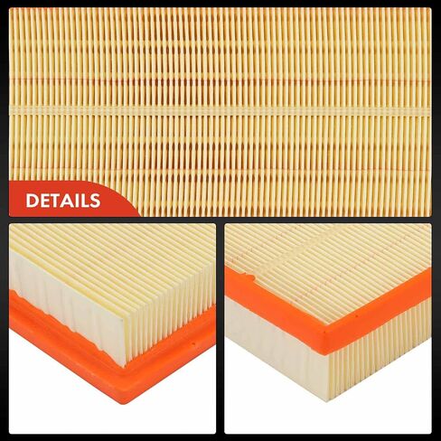 A-Premium 2-PC Filter Air Filter متوافق مع Volkswagen Beetle ، Golf ، Jetta ، Passat ، Rabbit ، 2005-2015 ، L5 2.5L ، لوحة مرنة ، استبدل# 07K129620 in Saudi Arabia